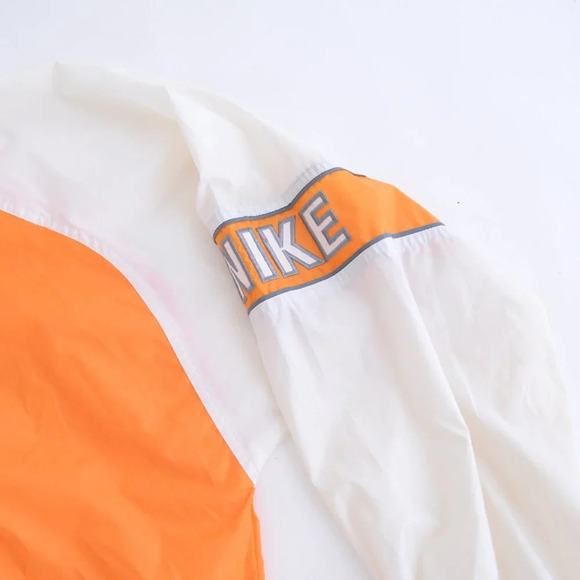 Vintage 90S Nike Rare Red Check Orange And White Half Zip Nylon Pull Over Jacket - Picture 9 of 14